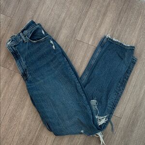 Abercrombie & Fitch 90s Straight Ultra High Rise Curve Love Distressed 29/8 Jean
